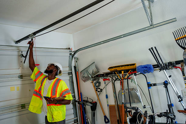 Professional Garage Door Panel Replacement technician working in Virginia, IL